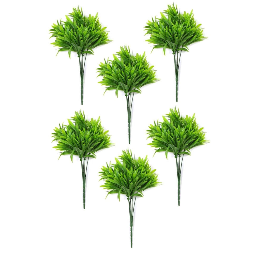 image 1 of Pack of 6 x 30cm Fire Resistant Foliage Mini Leaf Stem