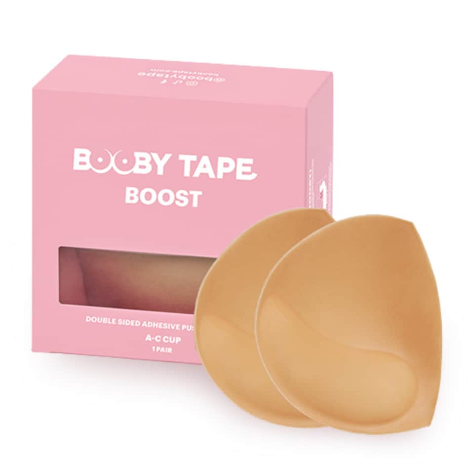 image 1 of Booby Tape A-C Breast Cup Boost, Double Sided Adhesive Push Up Inserts for Fuller Bust, Provides All-Day Support and Comfortable Wear, Waterproof and Reusable, Lifts Up to 1 Cup Size