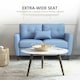 image 4 of HOMCOM Modern Chic Loveseat w/ Armrest Spring Padding for Home Office