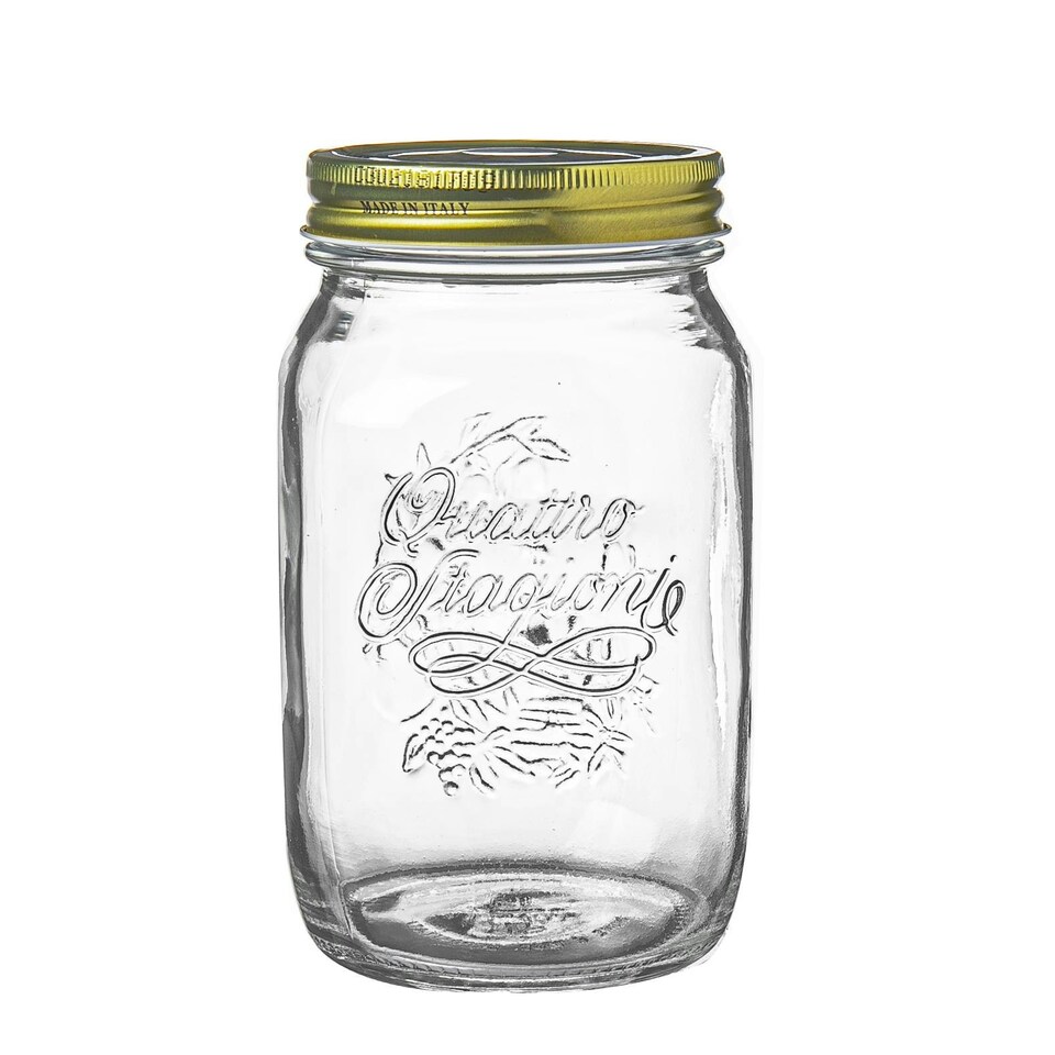 image 1 of Bormioli Rocco Quattro Stagioni Glass Preserving Jars - 1L - Clear - Pack of 4