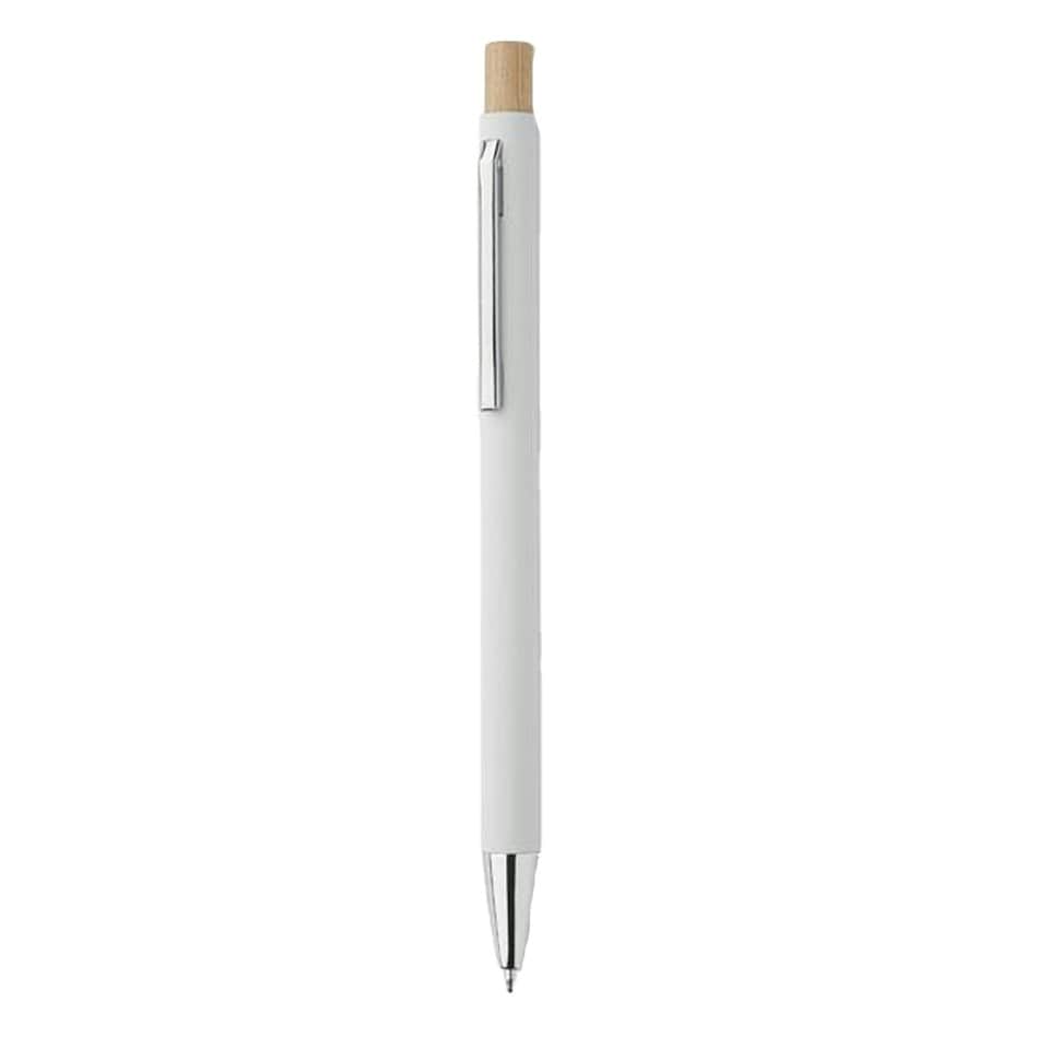 image 1 of MidOcean Bergamo Recycled Aluminium Ballpoint Pen - White - One Size