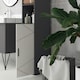 image 8 of kleankin Tall Bathroom Storage Cabinet with Soft Close Mechanism, Grey