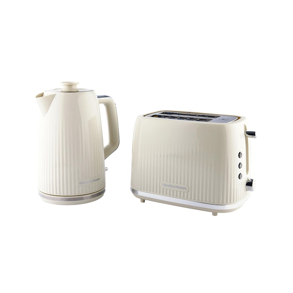 image 1 of Hamilton Beach Miami Kettle & Toaster Set Sand