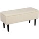 image 6 of HOMCOM 15" Ottoman Storage Box with 47L Storage Capacity, Cream White