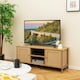 image 3 of COSTWAY Boho TV Stand for 55 Inches Entertainment Center Natural Gold