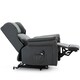 image 3 of Oakford Single Motor Rise Recliner Bonded Leather Wingback Chair (Slate)