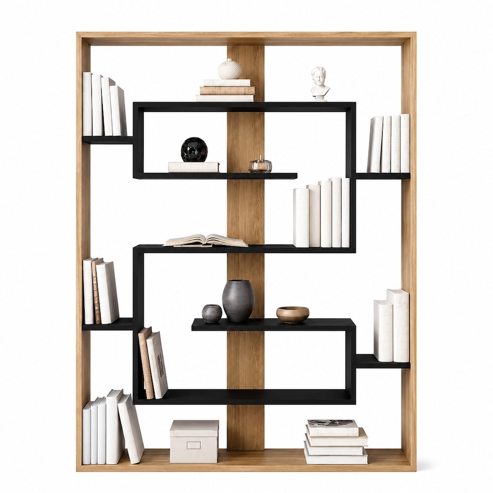 image 1 of Decorotika Esteban Geometric Bookcase