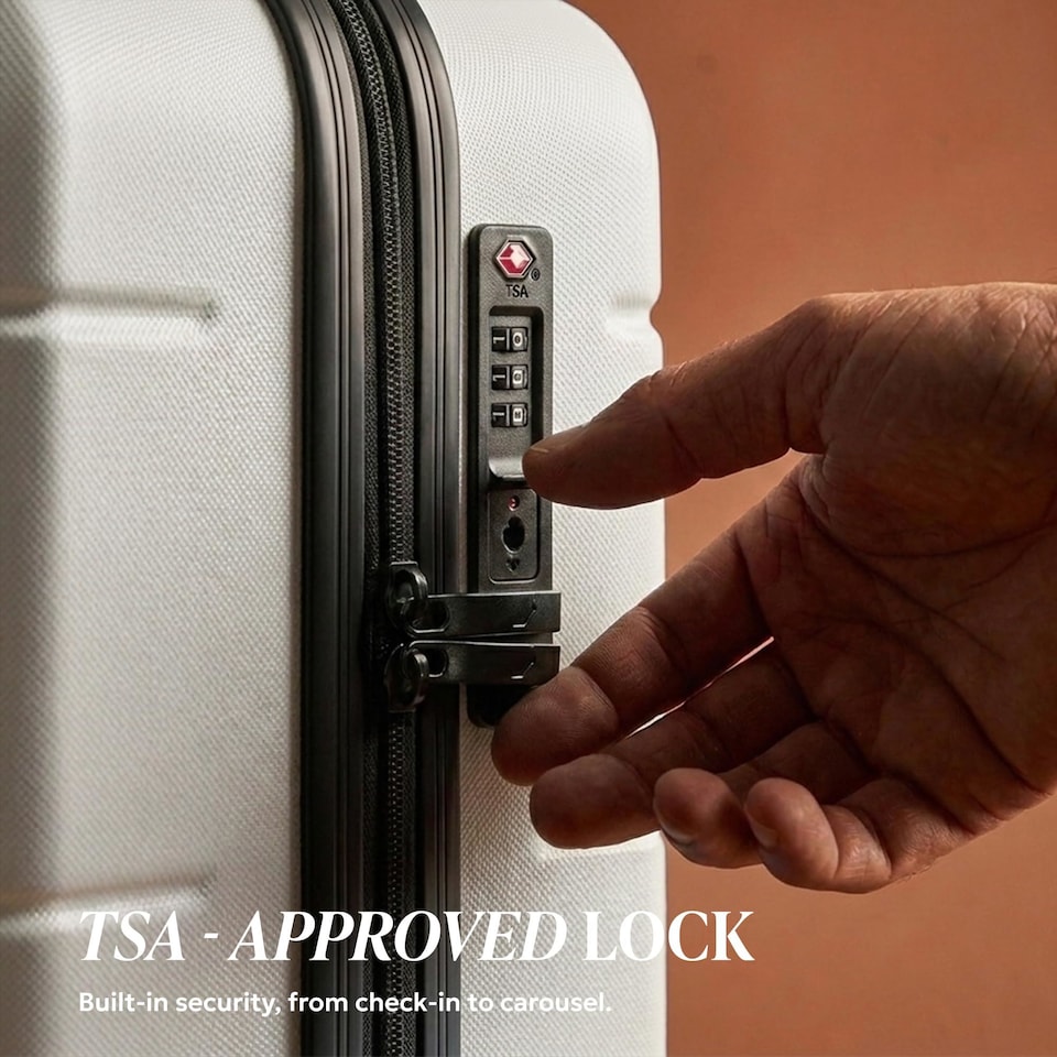 image 1 of Lugg Jetset Lightweight Hard Shell Suitcase ABS 4 Wheels TSA Lock (86x58x31cm)