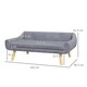 image 4 of PawHut Dog Sofa Bed Raised Couch with Wooden Frame and Soft Cushion, Grey