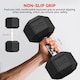 image 4 of HOMCOM 20KG Single Rubber Hex Dumbbell Portable Hand Weights Dumbbell Home Gym
