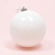 image 3 of White Matte Shatterproof Christmas Bauble 15cm