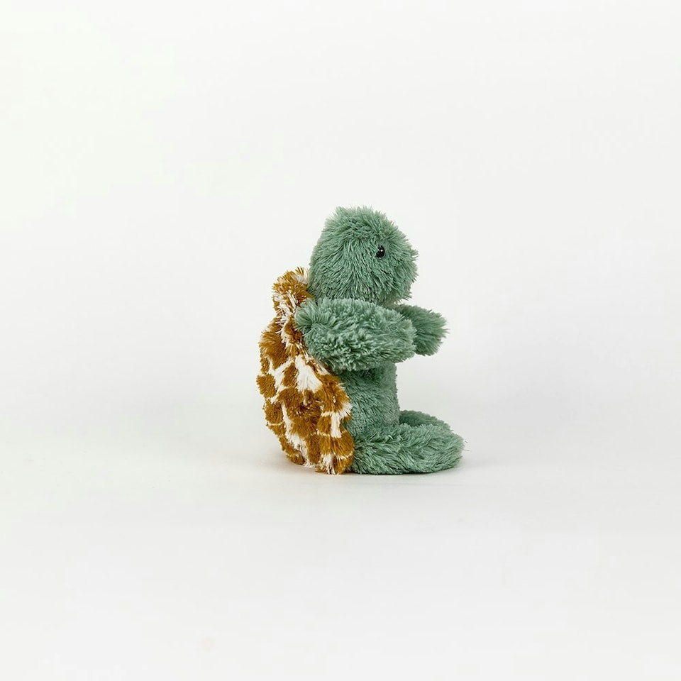 image 1 of Warmies Mini Turtle Plush Mini Size, Fully Microwavable and Weighted Cuddly Toy for Anxiety, Chill in The Freezer or Heat in Microwave, Soft Toy Heat Pad