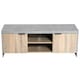 image 6 of HOMCOM TV Stand for TV up to 55 , 2 Doors TV Cabinet with Open Shelves, TV Unit TV Table for Living Room Bedroom Entertainment Room, 120L x 40W x 44H, Grey