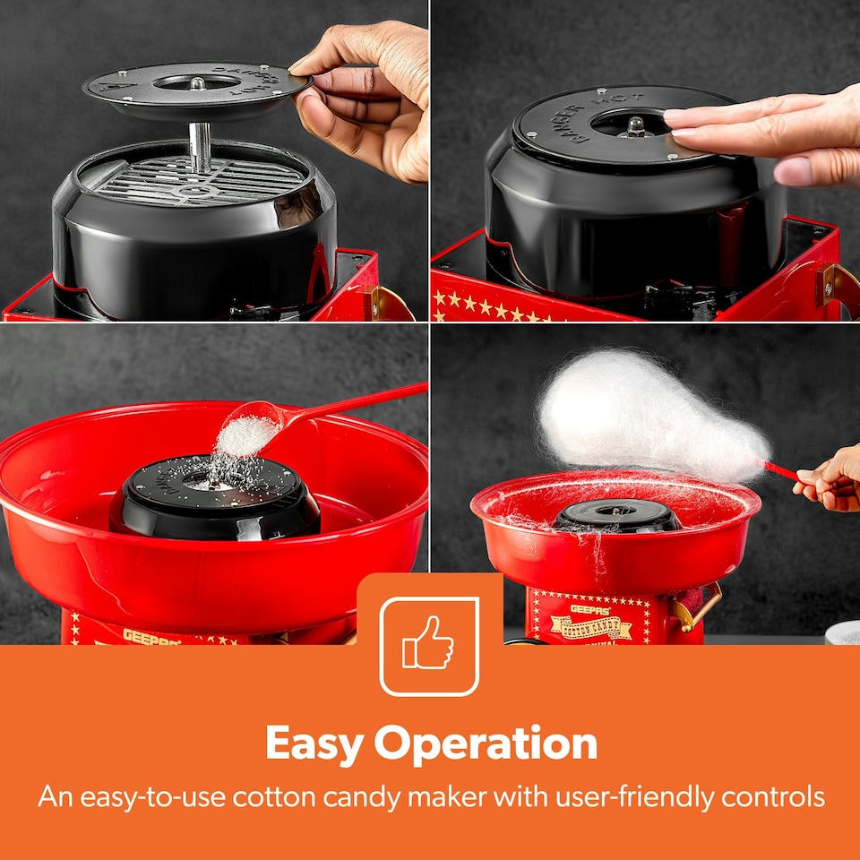image 1 of GEEPAS 500W Cotton Candy Maker