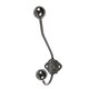image 1 of Hammer & Tongs Ceramic Ball Hat & Coat Hook - W50mm x H180mm - Black