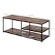 image 3 of HOMCOM Industrial TV Stand Cabinet w/ Storage&2 Shelves Metal Frame