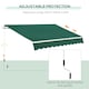 image 5 of Outsunny Manual Retractable Awning Garden Shelter Canopy 3 x 2m Green 