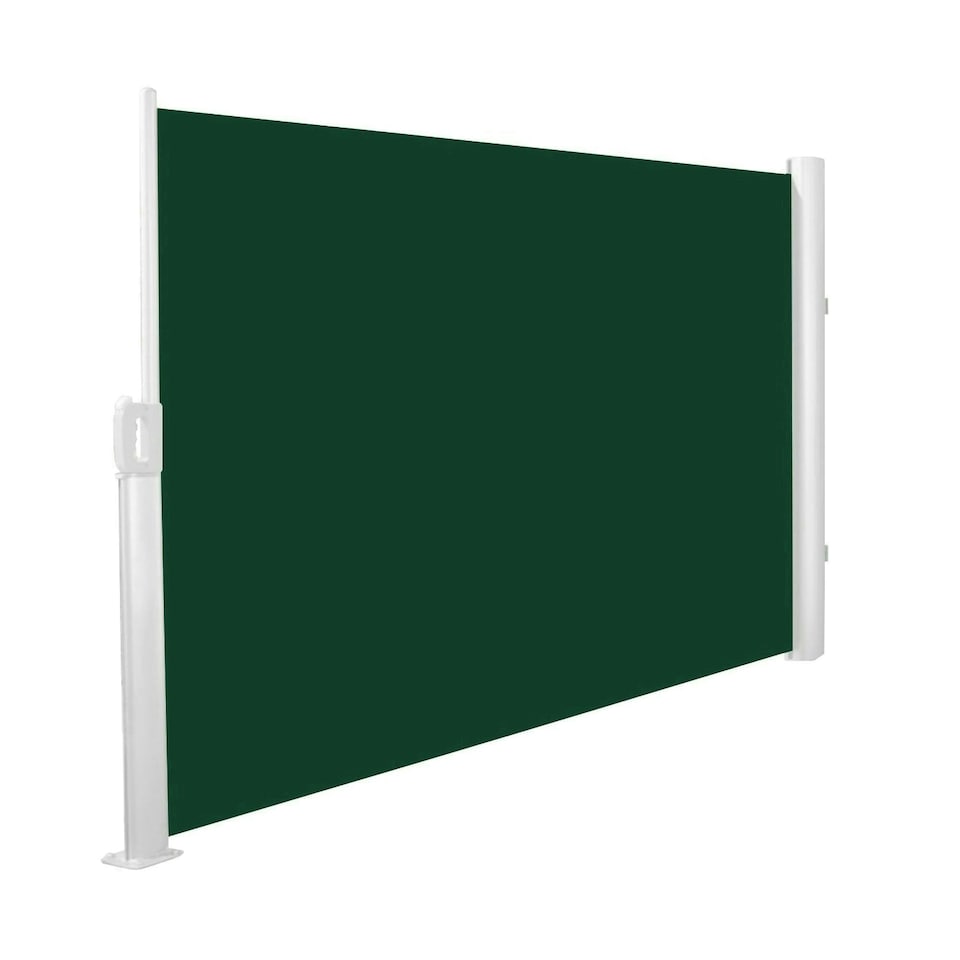 image 1 of 1.6m x 3m Patio Wind Break Awning Full Cassette Manual Side Shade Grey | Charcoal | 1.6m Height x 3m Projection