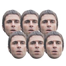 Liam Gallagher Cardboard Face Masks - Pack of 6