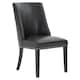 image 1 of Interiors By Premier Modern Black Leather Effect Dining Chair, Elegant Design Dining Chair For Dining Table, Luxury Dining Chair Black