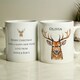image 3 of Personalised Watercolour Stag Mug White