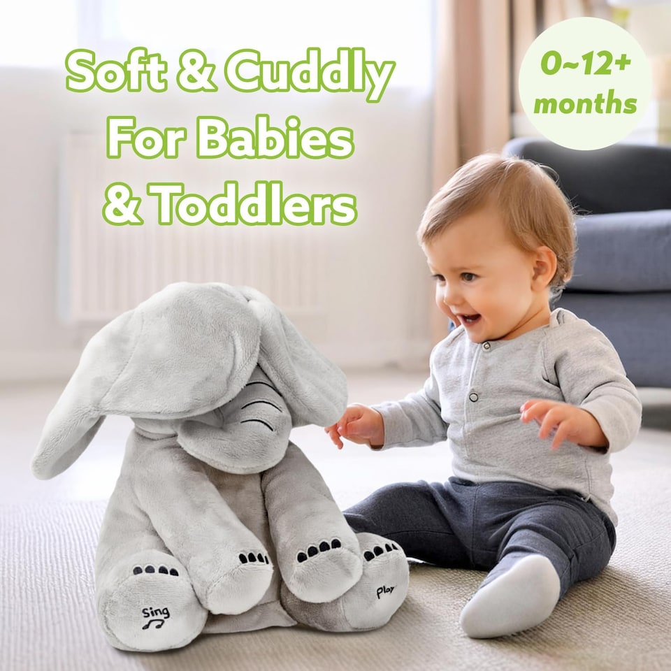 image 1 of Tippi Peek-A-Boo Elephant