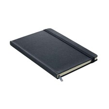 MidOcean Recycled Leather A5 Notebook - Black - 1.6cm x 21cm x 14.5cm