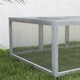 image 8 of PawHut Rabbit Hutch Cage, Wooden Outdoor Run with Openable Roof, Grey