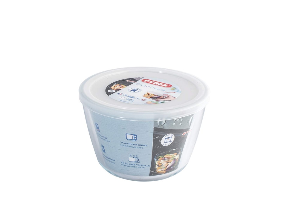 image 1 of Pyrex Round Shape with lid, 1,6 Liter, Transparent, 155P001 Transparent 1,6 Liter