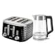 image 1 of GEEPAS 4 Slice Bread Toaster & 1.7L Illuminating Electric Glass Kettle Combo Set