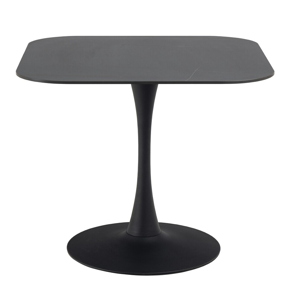 image 1 of Malta Ceramic Square Dining Table Black