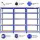 image 5 of 3 x T-Rax 90cm Blue Racking & Bay Connectors Blue