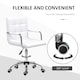 image 4 of Vinsetto Mid Back Home Office Chair Swivel Computer Chair with Armrests, White