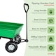 image 3 of Heavy Duty Green Garden Cart with Tipping Barrow Trolley