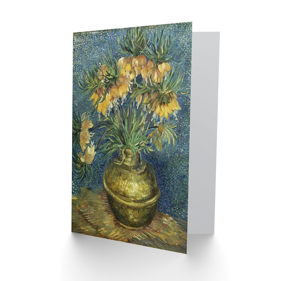 image 1 of Van Gogh Imperial Fritillaries Copper Vase Art Card