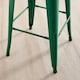 image 2 of Furniturebox 2x Colton 'Tolix' Style Dark Green Metal Bar Stools