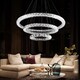 image 3 of Living and Home Modern 3-Tier Adjustable Crystal LED Pendant Light