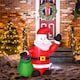 image 2 of HOMCOM Inflatable Blow up Christmas Santa Claus 4ft LED Yard Holiday Decoration