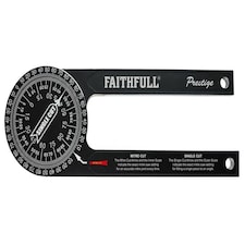 Faithfull Prestige Mitre Saw Protractor Black Aluminium