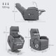 image 7 of HOMCOM Linen Fabric Electric Recliner Chair with Remote Control, Grey Grey