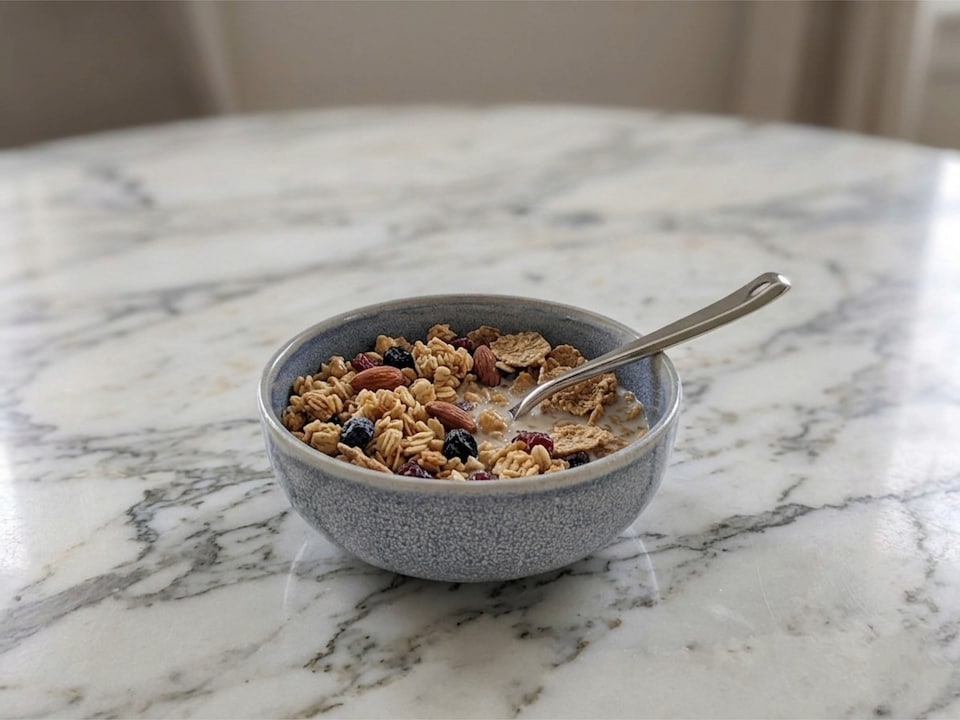 image 1 of Reactive Ash Blue Glaze Dinnerware Cereal Bowl 6pc Set 16cm