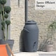image 7 of Water Butt Kit with Tap, Diverter & Bio Cleaner –  Rainwater Collector for Garden, Balcony & Terrace – Durable Plastic Water Storage Tank | Black | 210L