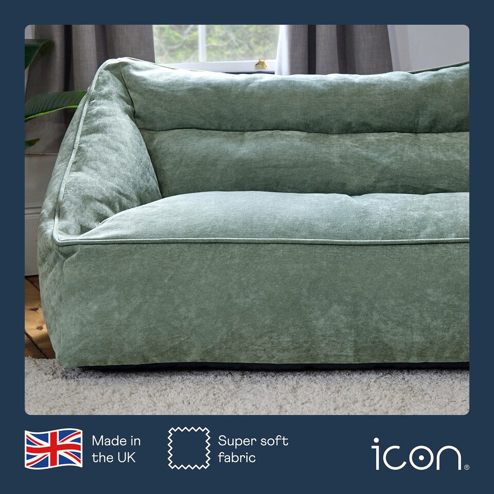 image 1 of Cecilia Bean Bag Sofa Sage Green Giant Chenille Bean Bag Chair | Green | Sage Green | XL | 1