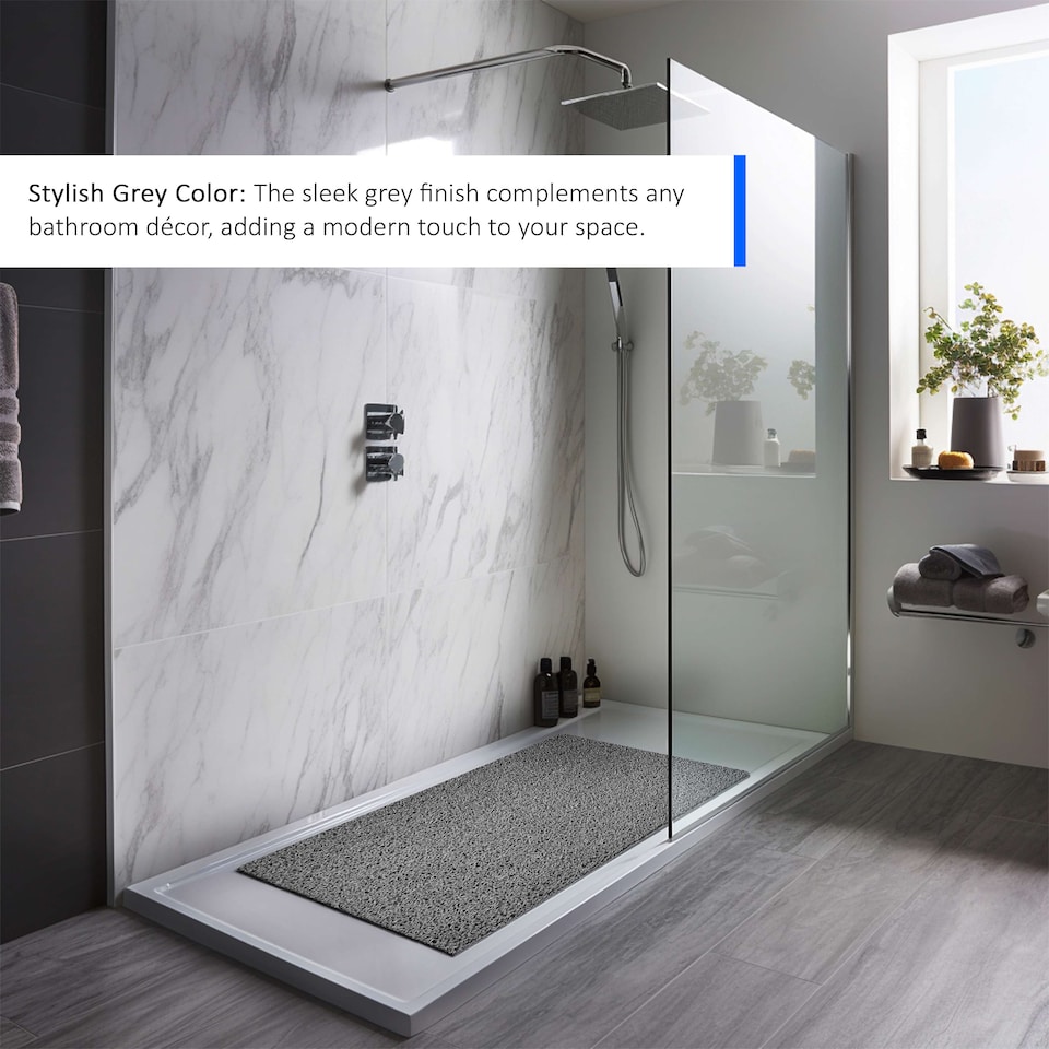 image 1 of Spaghetti Anti Slip Loofah Shower/Bath Mat 90cm x 60cm