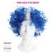 image 4 of Pack of 12 Red and White Supporters Curly Wig Red | One Size