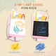 image 3 of AIYAPLAY 2 in 1 Kids Easel with Whiteboard, Chalkboard, Storage Boxes | Pink | Pink