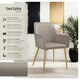 image 2 of Dining Chair Avane - velvet look, padded armchair, high backrest and high armrests - Set of 2 Grey | Taupe