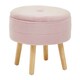 image 4 of Interiors By Premier Stylish Pink Velvet Stool, Durable Kitchen Bar Stool For Bedroom, Versatile Design Bar Stool For Guests