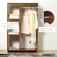 image 9 of HOMCOM Rolling Open Wardrobe Hanging Rail Storage Shelves