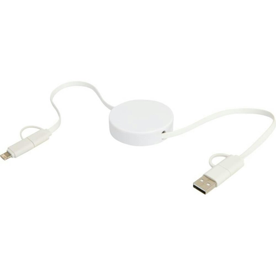 image 1 of Citala Recycled Plastic 5 in 1 Charging Cable - White - One Size (UTPF4661)